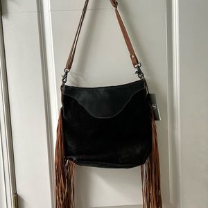 NWT Myra Bag. Beautiful black suede and leather!